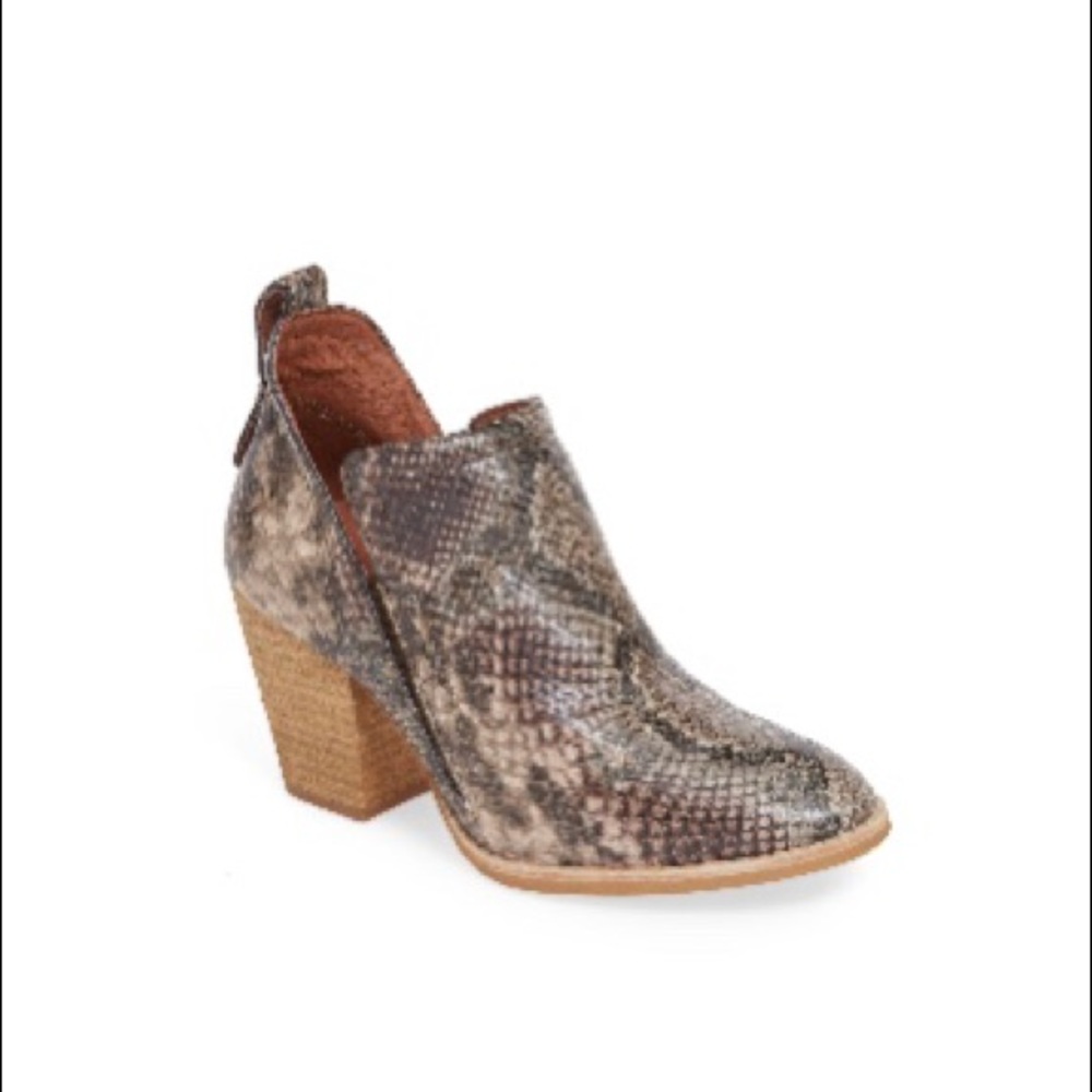 Jeffrey Campbell Rowlan Snakeskin Embossed Bootie
